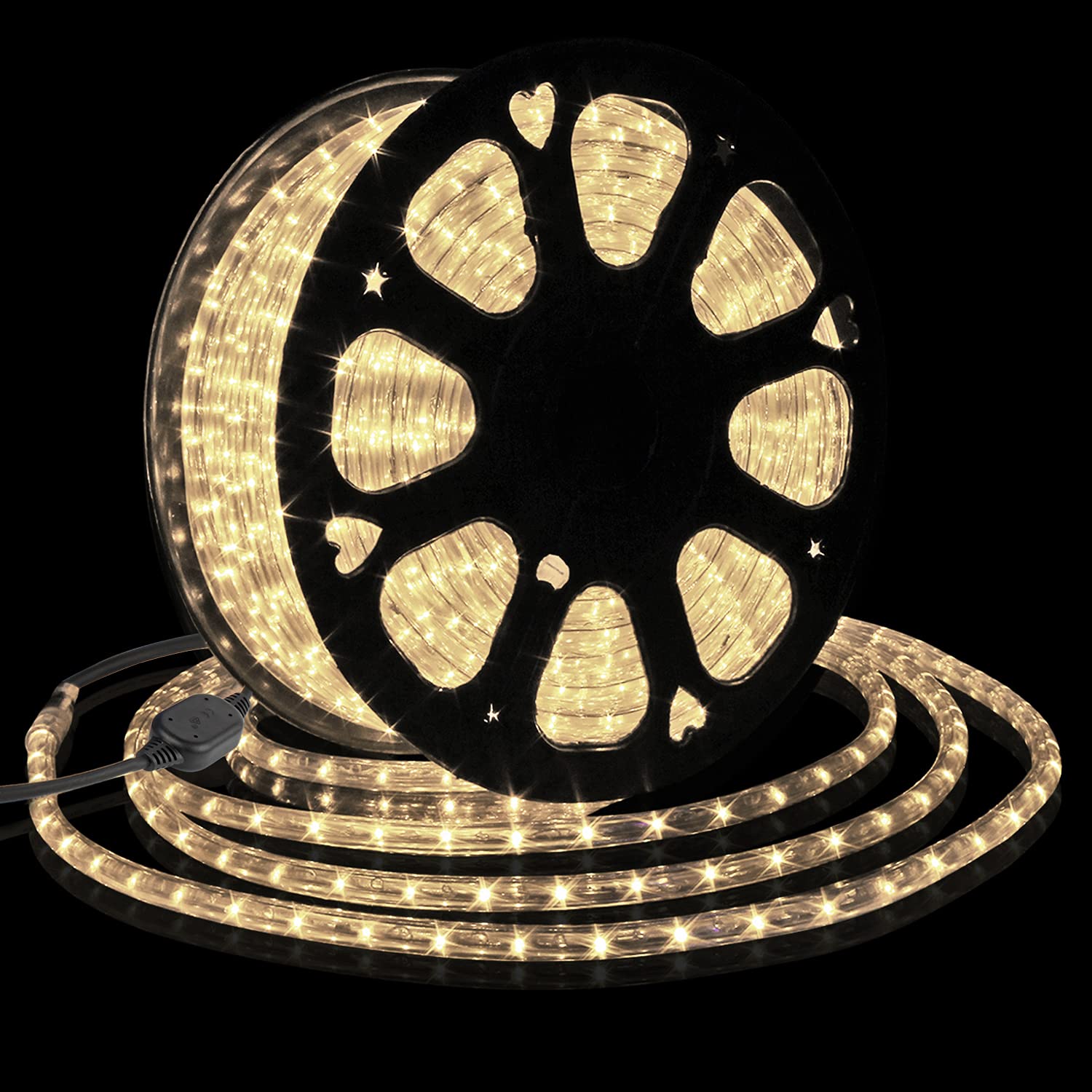 Forever Speed 30M LED Lichterschlauch - WarmWeiss IP65. Flexibler Lichtschlauch mit warmweißen LEDs für Innen- und Außenbeleuchtung.