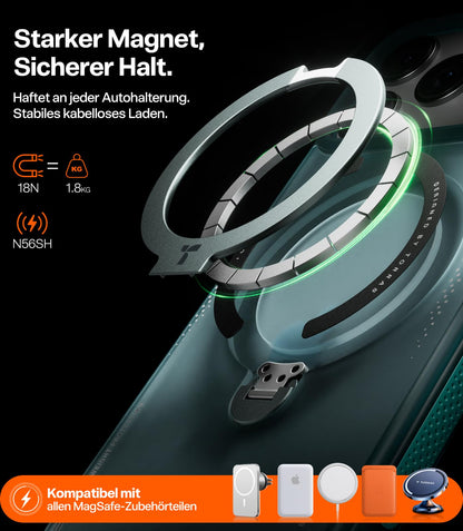TORRAS Ostand Q3 Air Hülle iPhone 17 Pro mit Ständer - Gletscher Blau