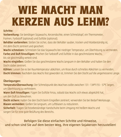 BOYUJK Sojawachs für Kerzen 5 kg, 100% natürliches Kerzenwachs