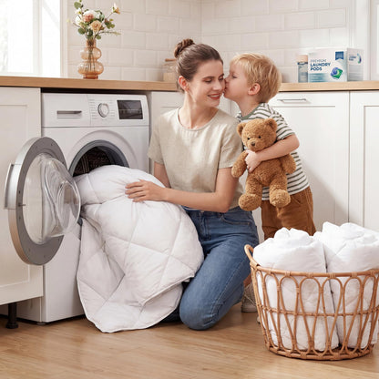 WAVVE Bettdecke 200x200 cm, 4-Jahreszeiten Steppdecke aus Mikrofaser