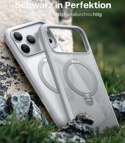 TORRAS Ostand Q3 Spin Handyhülle für iPhone 17 Pro Max, Silbergrau