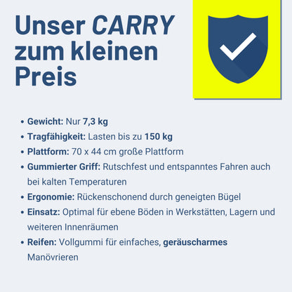 Pallit CARRY klappbarer Plattformwagen – 300 kg Tragkraft