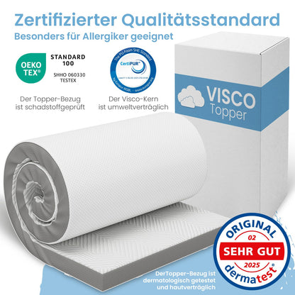 ELONEO visco Matratzentopper 80x200cm - 5cm Memory Foam