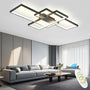 ANZHUANG LED Deckenleuchte Rechteckig Dimmbar Schwarz 80x45cm. Schwarze, rechteckige Leuchte für Raumbeleuchtung.