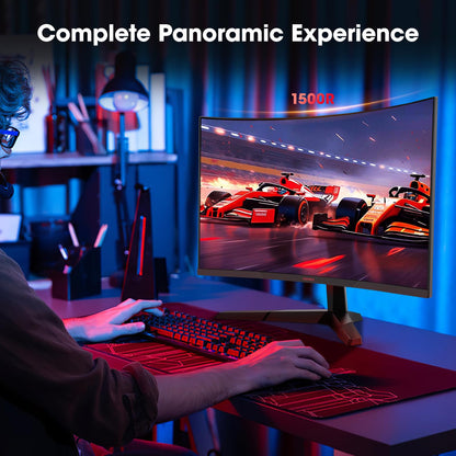 KOORUI Gaming Monitor 27" QHD 180Hz 1ms 1500R Curved