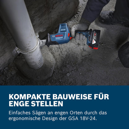 Bosch Professional Akku-Säbelsäge GSA 18V-24 inkl. L-BOXX