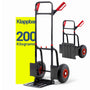 Pallit Diablo-F Sackkarre klappbar 200 kg Luftreifen. Zusammenklappbares L-förmiges Metallgestell mit Luftreifen. Transportiert Lasten bis 200 kg.