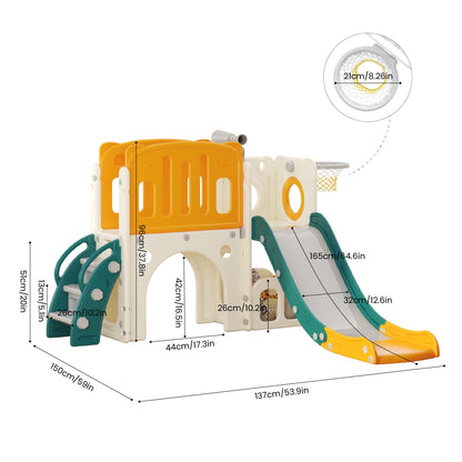 hoopyosms Kinder Rutsche Klettergerüst Indoor-Spielset - Grün