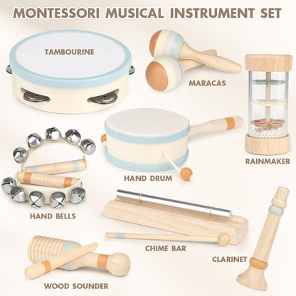 Vanplay Musikinstrumente Set aus Holz, Musikspielzeug für Kinder