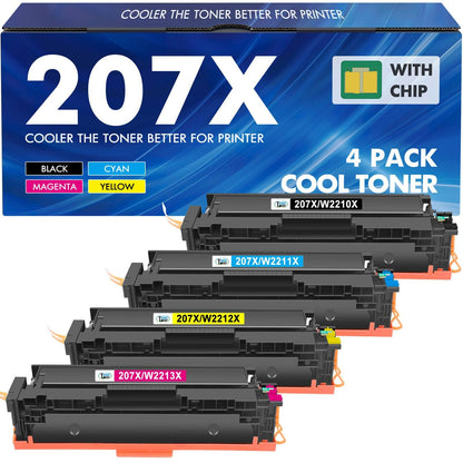 Kompatibel HP 207X Toner – Schwarz für M283fdw mit Chip. Rechteckige, schwarze Tonerkartusche zum Drucken in HP M283fdw Laserdruckern.