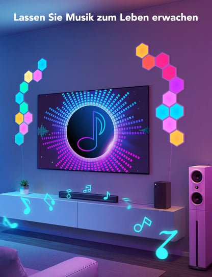 Govee LED Hexagon Panels Smart Gaming Wandleuchte - 10er Set