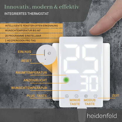 Heidenfeld HF-HP105 Infrarotheizung 600 Watt – Design Strand