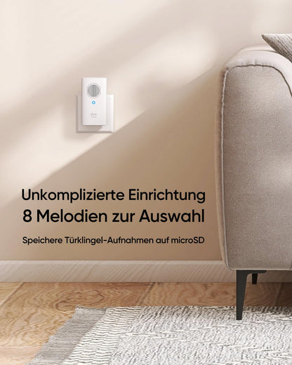 eufy Security Video Doorbell Add-on Chime T8023, Funkgong für innen