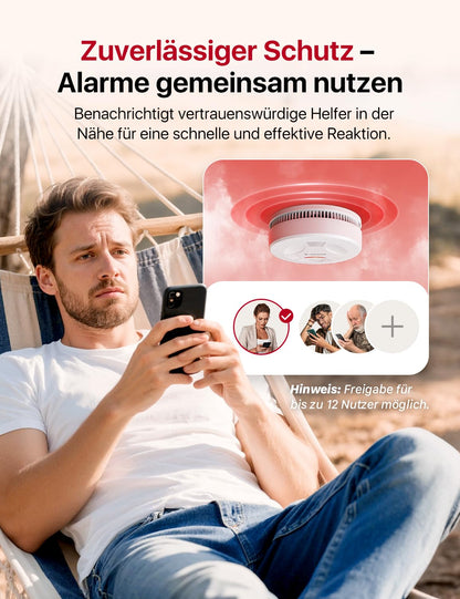 X-Sense Smart-Rauchmelder WLAN SD11-MR61 mit Basisstation, 6er-Set