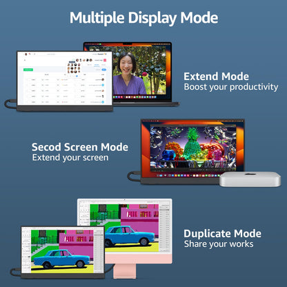 cocopar Tragbarer Reisemonitor 15.6 Zoll Full HD USB-C Display