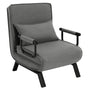WOLTU Schlafsessel 3-in-1 mit Bettfunktion – Dunkelgrau. Dunkelgrauer, transformierbarer Sessel zur Nutzung als Sitz, Liege und Bett.
