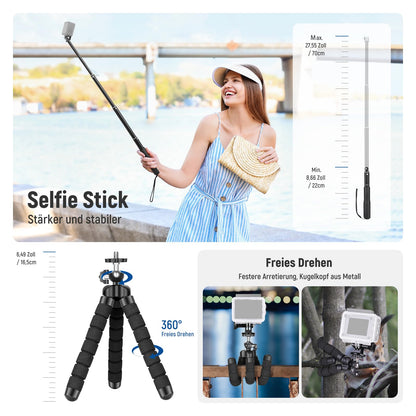 NEEWER 51-in-1 Action Kamera Zubehör Kit für GoPro, Insta360, DJI Osmo