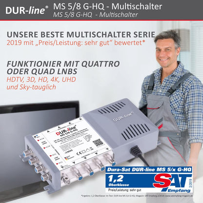 DUR-line MS 5/8 G-HQ SAT Multischalter - 8 Teilnehmer