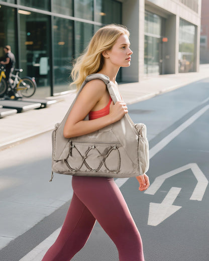 BAGSMART Sporttasche Damen, leichte Reisetasche mit Schuhfach, Rosa