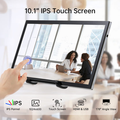 HAMTYSAN Raspberry Pi Touchscreen Monitor 10.1 Zoll 1024x600 IPS
