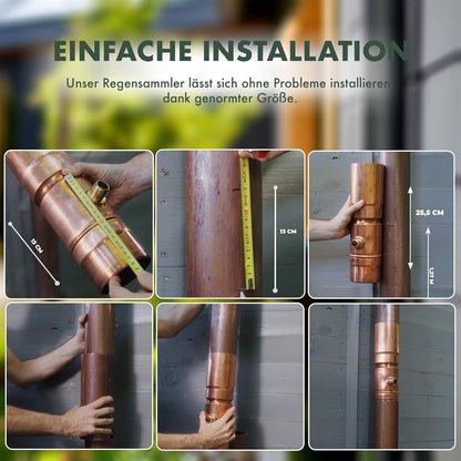 Indiva Regensammler für Fallrohre DN100 aus Titan-Zink