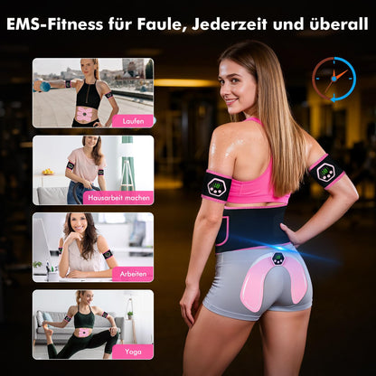iWarmbase EMS Trainingsgerät Bauchtrainer, 6 Modi & 19 Intensitäten