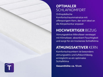 Traumnacht Easy Comfort Rollmatratze - 100x200 cm H3 mittelfest