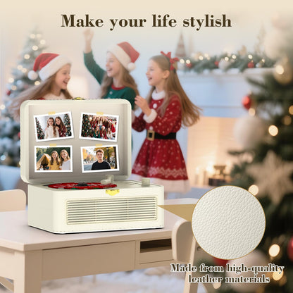 Kegaudio CD-Player tragbar mit Bluetooth, Radio, Lautsprecher, Weiss