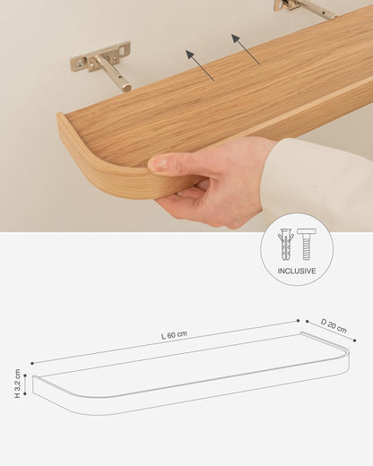 Kazai.® Toke 2 Hängeregale – Echtholz-Veneer Eiche