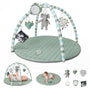 Blissful Diary Spielbogen Baby mit 6 Spielzeugen, Salbeigrün – gepolsterte Spieldecke aus Polyester