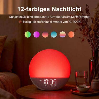 Hiromeco H03 Tageslichtwecker mit Bluetooth und RGB Nachtlicht