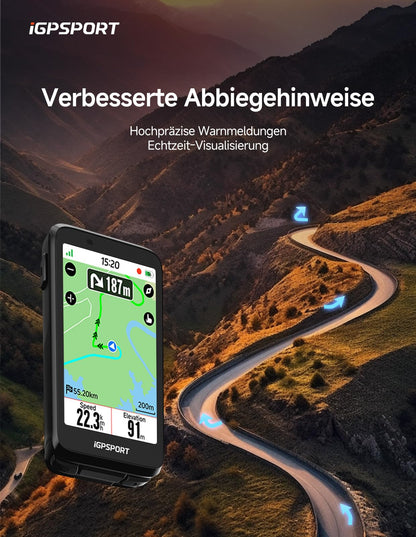 iGPSPORT BiNavi GPS-Fahrradcomputer kabellos mit 3,5-Zoll-Touchscreen