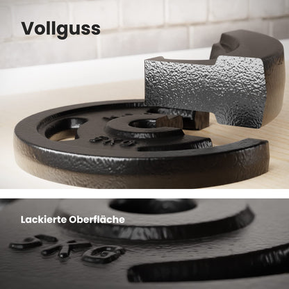 Hop-Sport Gusseisen Hantelscheiben Set 30kg - 31mm Loch