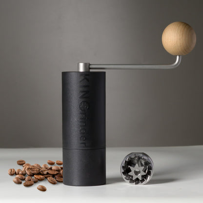 KINGrinder P2 Manuelle Kaffeemühle mit Edelstahl-Kegelmahlwerk, 20 g