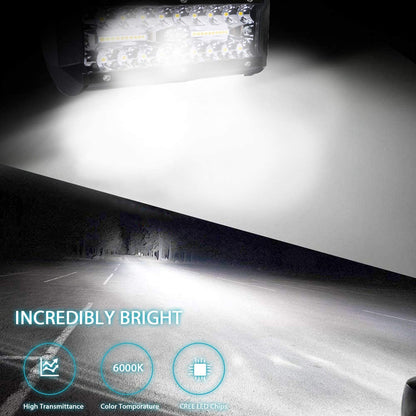 Kraumi LED Arbeitsscheinwerfer 7 Zoll 240W Zusatzscheinwerfer 2 Stück