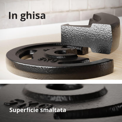 Hop-Sport Hantelscheiben Set Gusseisen 20 kg (4 x 5 kg) 31 mm Bohrung