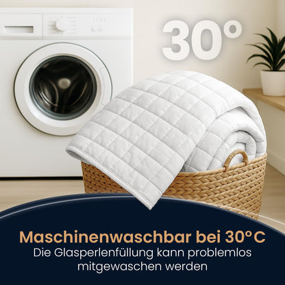 ELONEO Gewichtsdecke 135x200 cm 11 kg aus 100 % Baumwolle