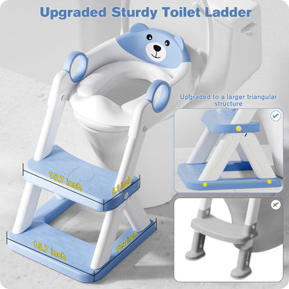 Rabb 1st Toilettenleiter für Kinder, 2-in-1 Toilettensitz mit Treppe