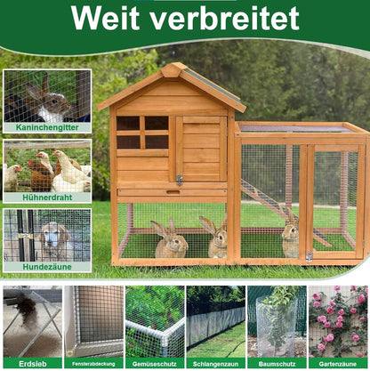 Amagabeli Maschendrahtzaun DA130, feuerverzinkt, 25 m x 1 m, 12,7 mm