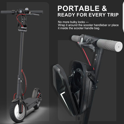 NextSeal E-Scooter Schloss Handschellenschloss mit Tasche, 90 cm