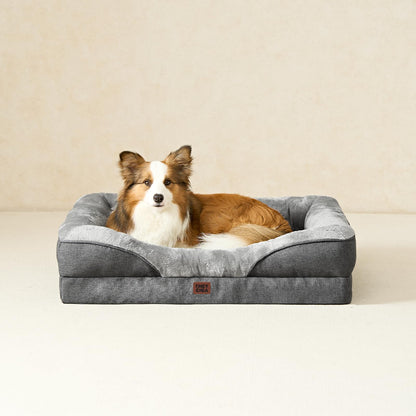 EHEYCIGA Orthopädisches Hundebett Memory Foam 104 x 68 cm Grau