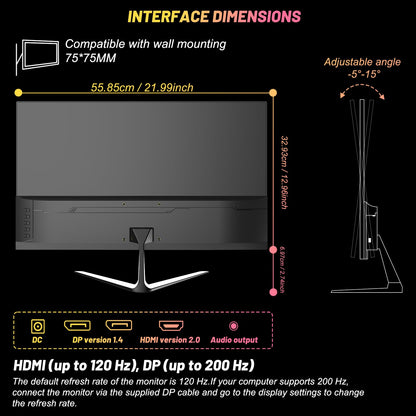 LXZ 24.5 Zoll Gaming Monitor – 200Hz FHD 1ms Eye Care