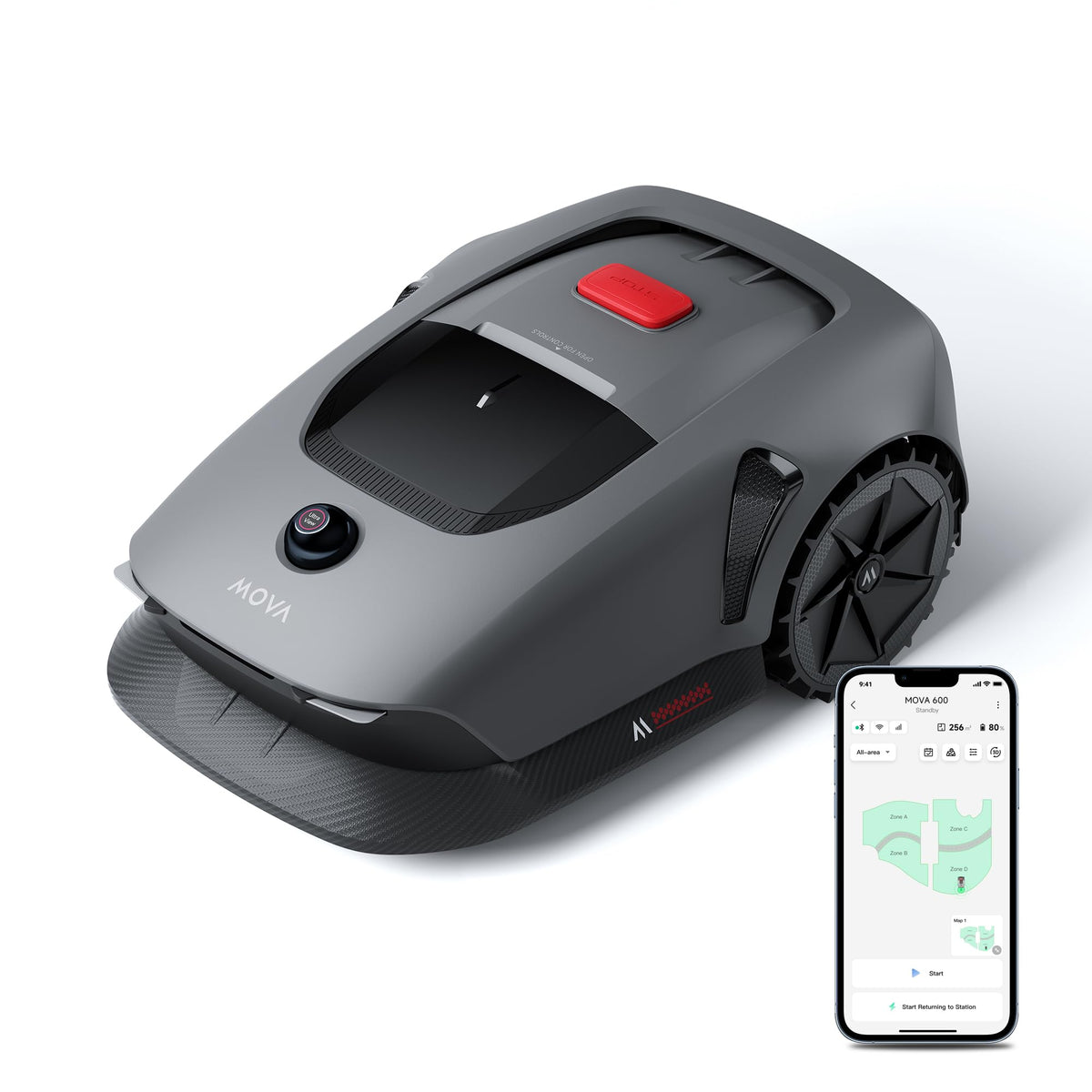 MOVA 600 Mähroboter mit 3D-LiDAR, ohne Begrenzungskabel, 600 m² – Rasenroboter mit App-Steuerung