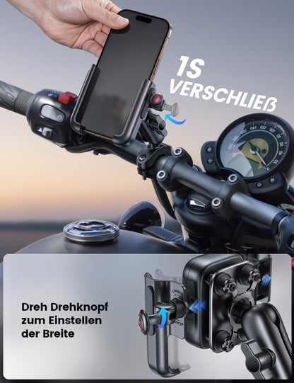Lamicall Handyhalterung Motorrad & Fahrrad, vibrationsgedämpft