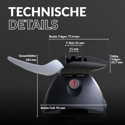 Owen Dachträger 3.0 Pro für bündige Reling - Silber 120cm