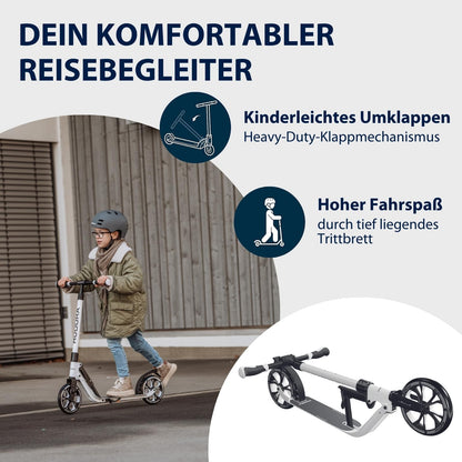 HUDORA BigWheel 205 Advanced Scooter – Alu-Tretroller bis 100 kg