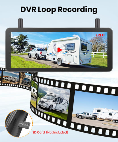 AUTO-VOX SOLAR5-JP Solar Rückfahrkamera kabellos, 7,2" 1080P Display