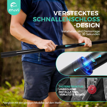 Enovi EasyGo Federball Set – 4 Schläger, Netz und Tragetasche