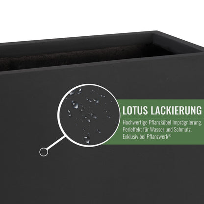 Pflanzwerk Pflanzkübel Divider Anthrazit 72x60x25 cm frostbeständig