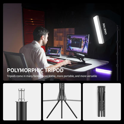 RALENO Softbox Fotostudio Set - 40x40cm LED 50W Stativ